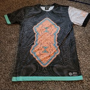 Men's Short Sleeve Graphic Tee - Black and Orange